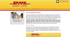 Desktop Screenshot of dhldrawback.com